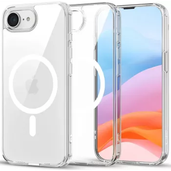 Tech-Protect Flexair Hybrid MagSafe Case voor Apple iPhone 16E/17E, transparant
