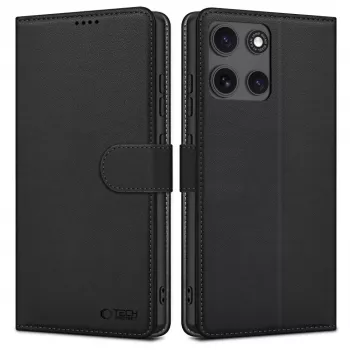 Tech-Protect portemonneehoesje voor Motorola Moto G15 / G15 Power, zwart mat