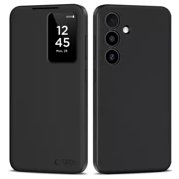 Tech-Protect Smart Wallet hoesje voor Samsung Galaxy S25, mat zwart