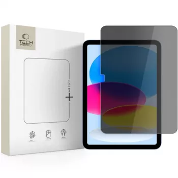 Tech-Protect Glass Spy+ privacy schermbescherming voor Apple iPad 10,9 inch (10e generatie 2022) / 11 inch (2025) - gehard glas, 2-weg privacy, 9H-hardheid, 0,3 mm, oleofobe coating, bubbelvrij, transparant