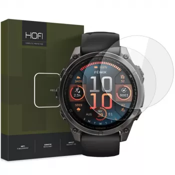 HOFI GLASS PRO+ gehard glas schermbeschermfolie 2-pack voor Garmin Fenix 8 (47 mm) transparant