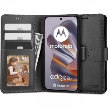 Tech-Protect portemonneehoes voor Motorola Edge 50 Neo zwart