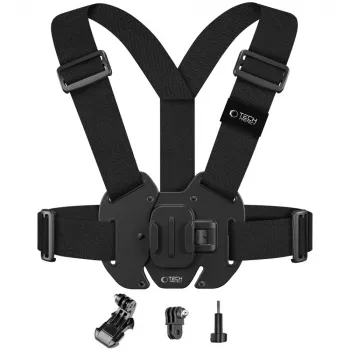 TECH-PROTECT GA100 borstmount voor GoPro / DJI actioncamera's - zwart