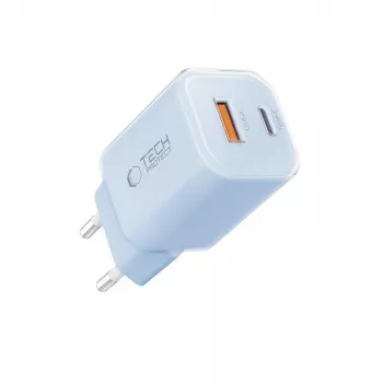 TECH-PROTECT NCM33 2-poorts netwerkoplader PD 33W / QC3.0 lichtblauw