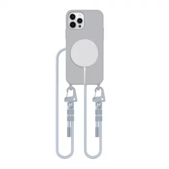 Tech-Protect Magnecklace MagSafe hoesje voor iPhone 12 / 12 Pro - grijs