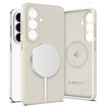 Tech-Protect Silicone MagSafe Hoesje voor Samsung Galaxy S26, Kosmische latte