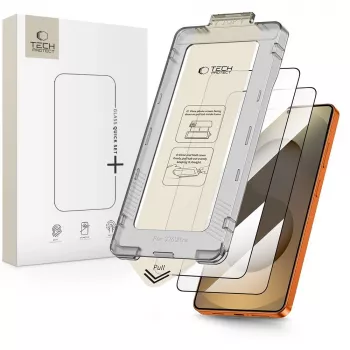 Gehard glas schermbeschermer TECH-PROTECT Quick Set+ 2-pack voor Samsung Galaxy S26 Ultra zwart