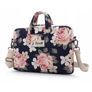 Canvaslife 15-16 Navy Rose laptop sleeve hoes