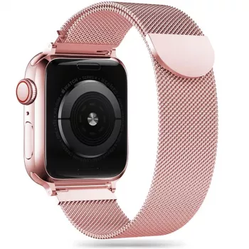 TECH-PROTECT Milanese Loop band voor Apple Watch 4 / 5 / 6 / 7 / 8 / 9 / SE (38 / 40 / 41 mm) roségoud
