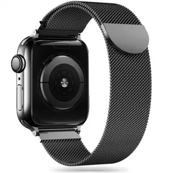 Tech-Protect Milanese Loop band voor Apple Watch 8 / 9 / 10 / 11 / SE (40 / 41 / 42 mm) zwart