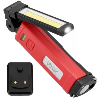 VAYOX VA0456 werkplaatszaklamp met laadstation