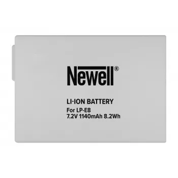 Newell vervangende accu voor Canon LP-E8 (1120mAh, 7,4V, Li-Ion)