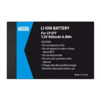 Newell vervangende accu voor Canon LP-E17, 1040mAh, 7,2V Li-Ion