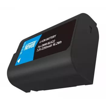 Newell vervangende accu DMW-BLK22 voor Panasonic Lumix camera's, 2200mAh, 7,2V, Li-Ion, zwart