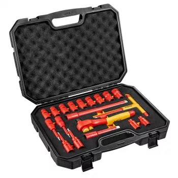 NEO TOOLS 1000V geïsoleerde dopsleutelset, 19-delig, 1/2 inch aandrijving, chroom-vanadiumstaal, VDE-gecertificeerd