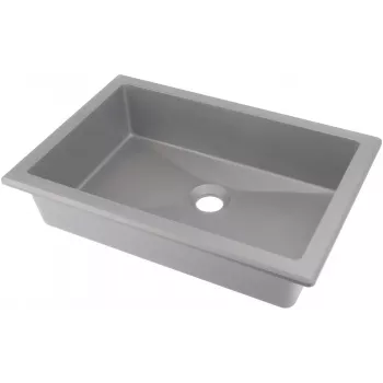 DEANTE granieten onderbouw-/inbouwspoelbak beige 1 bak met afdruipgedeelte