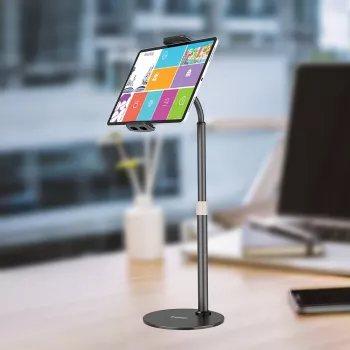Wozinsky desktopstandaard voor tablet en telefoon, zwart (WTHBK4)