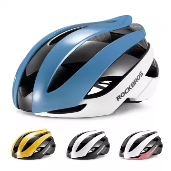 ROCKBROS racefietshelm L 58-61 cm blauw-wit 10110004003