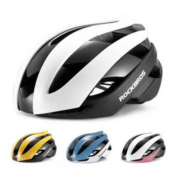 ROCKBROS fietshelm 10110004001 maat L - wit-zwart