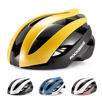 ROCKBROS fietshelm 10110004006 maat M - geel-zwart