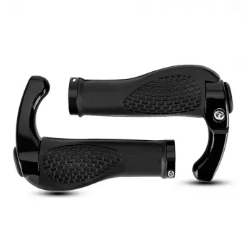 ROCKBROS fietsgrepen met bar ends BT1007B - zwart