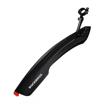ROCKBROS DNB8001BK achterspatbord met rood LED-licht - zwart