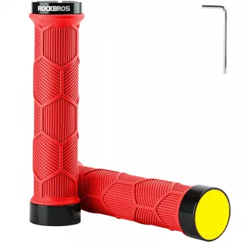 ROCKBROS fietsgrepen met reflecterende strepen - rood