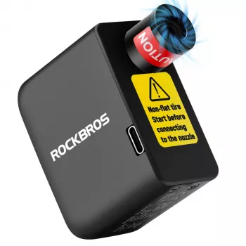 ROCKBROS mini elektrische pomp 42320008001 voor Schrader/Presta ventielen 100 PSI - zwart