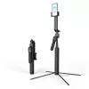 Premium selfiestick Wozinsky WST-360YS 1,8 m met statieffunctie, automatische 360° AI-gezichtsregistratie, gebarenbesturing - zwart
