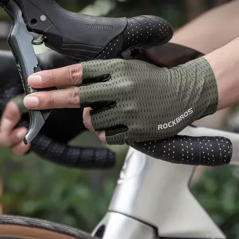 ROCKBROS korte vinger fietshandschoenen ademend, maat S - groen