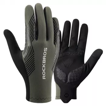 ROCKBROS Full Finger Cycling Gloves Spring/Summer/Autumn, maat S, groen