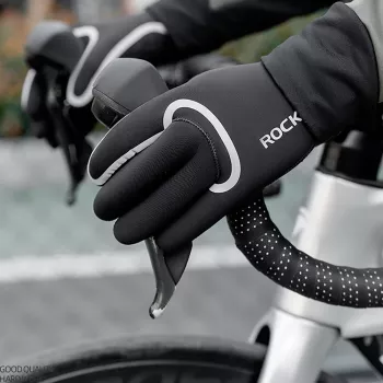 ROCKBROS Full Finger waterdichte fietshandschoenen L/XL zwart