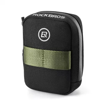 ROCKBROS mini zadelpenzak met CO2-patroonhouder - zwart/groen