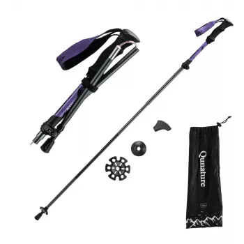 Qunature nordic walking-stok aluminium 110-130 cm 1 stuk - paars