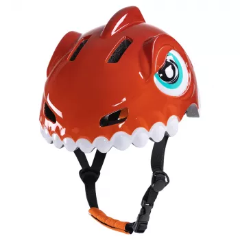 Wozinsky kinderfietshelm dinosaurusmotief 52-56 cm rood