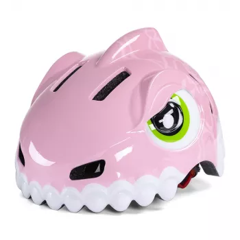 WOZINSKY kinderfietshelm dinosaurusmotief 52-56 cm roze