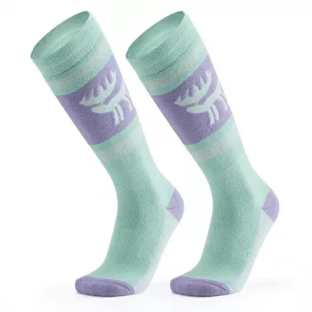 Qunature skisokken 037202 maat 43-48 (L/XL) paars-groen