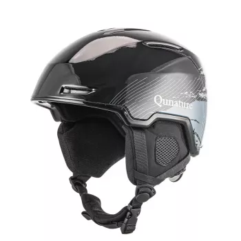 Qunature ski- & snowboardhelm 10130003004 met oorstukken, 54-58 cm, zwart