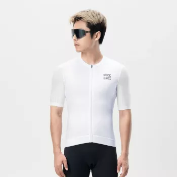 ROCKBROS Cycling Jersey 15200025 korte mouw maat XXXL - wit