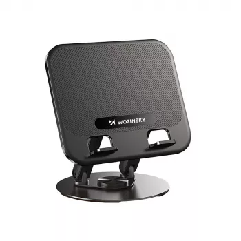 Wozinsky WRS-K75 roterende laptop- en tabletstandaard - zwart