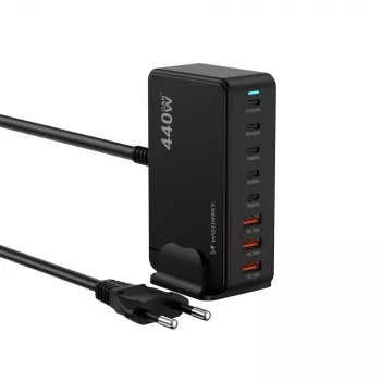 Wozinsky WSL-440 440W GaN QC3 laadstation - zwart