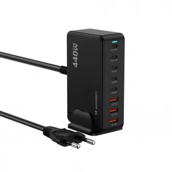 Wozinsky 240W GaN QC3 laadstation - zwart