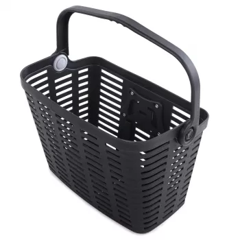 Wozinsky WKR-PK fietsmand, kunststof, zwart, stuurbevestiging, 15L
