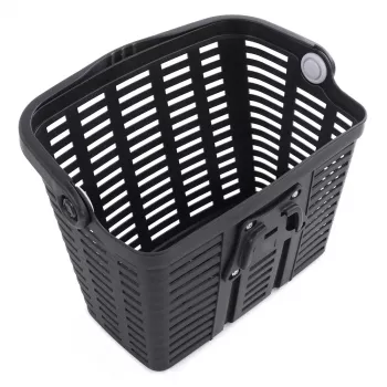 Wozinsky WKR-PK fietsmand, kunststof, zwart, stuurbevestiging, 15L