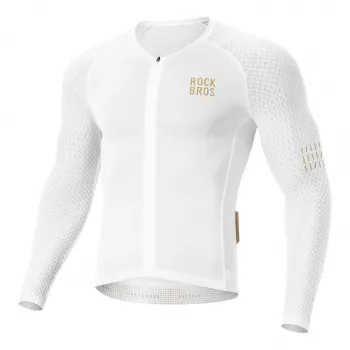 ROCKBROS YDCX008 Diamond lange mouwen fietsshirt XXXL wit