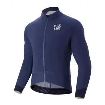 ROCKBROS YDWT014 winter fleece dubbellaags fietsjack XXL blauw