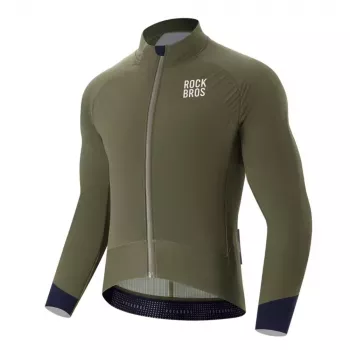 ROCKBROS YDWT014 winter fleece dubbellaags fietsjack maat M groen