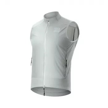 ROCKBROS winddichte fietsvest YDMJ003, lente/herfst, maat XS, wit/grijs