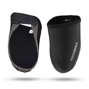 ROCKBROS LF1030 winddichte thermo-teencovers voor fietsschoenen, zwart, EU 36-42
