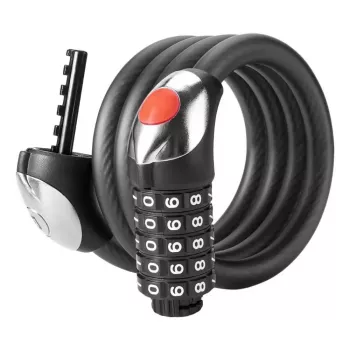ROCKBROS RKS531 5-cijferig cijferslot kabelslot met LED, 180 cm, zwart